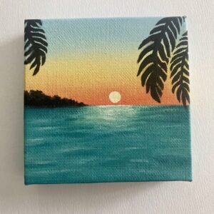 SUNSET OCEAN CANVAS PAINTING| Painting for Sale 20% off