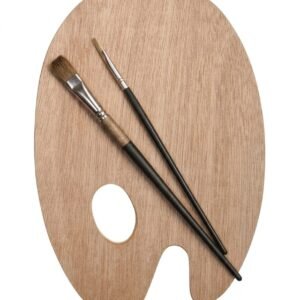 WOODEN ARTIST PALETTE + BRUSH SET 20% off